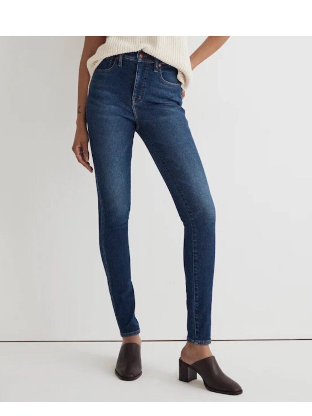 NWT Madewell 10" High-Rise‎ Skinny Jeans in Smithley Wash Size 29 NM299